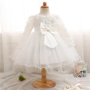 

Infant Baby Girl Boutique First Birthday Outfit White Purple Blue Red Christmas Princess Wedding Evening Gown for Babies