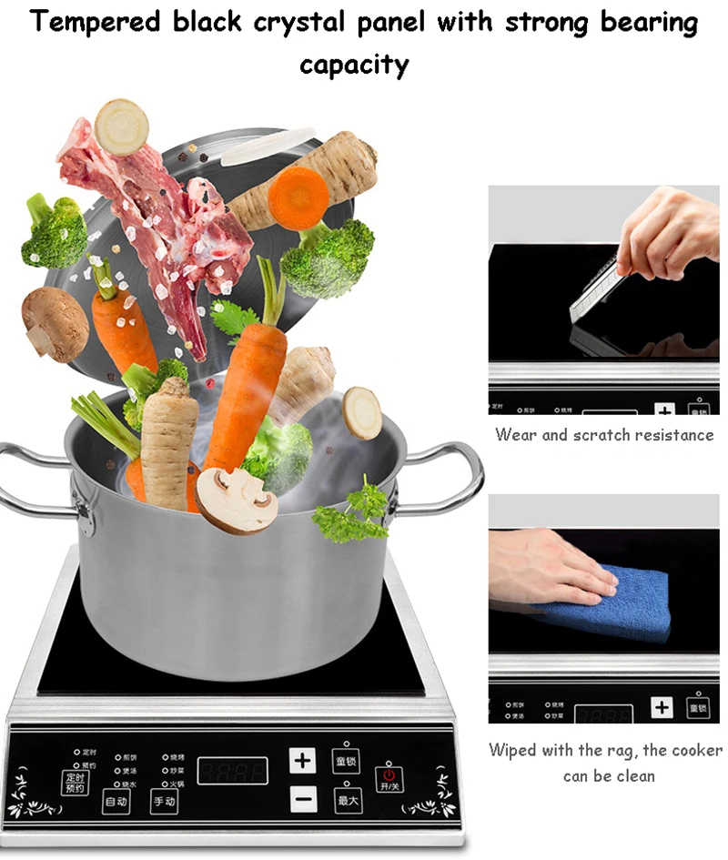 3500w Induction Cooker Small Appliances Consumer Commercial Touch Appointment Timing Cooking Electromagnetic Stove GY-TS-4