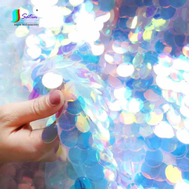 

High Quality Laser Sequin Cloth,Girl Room Decorative Fish Scale Sequins Clothing Store Photo Background Mermaid Fabric A0088F