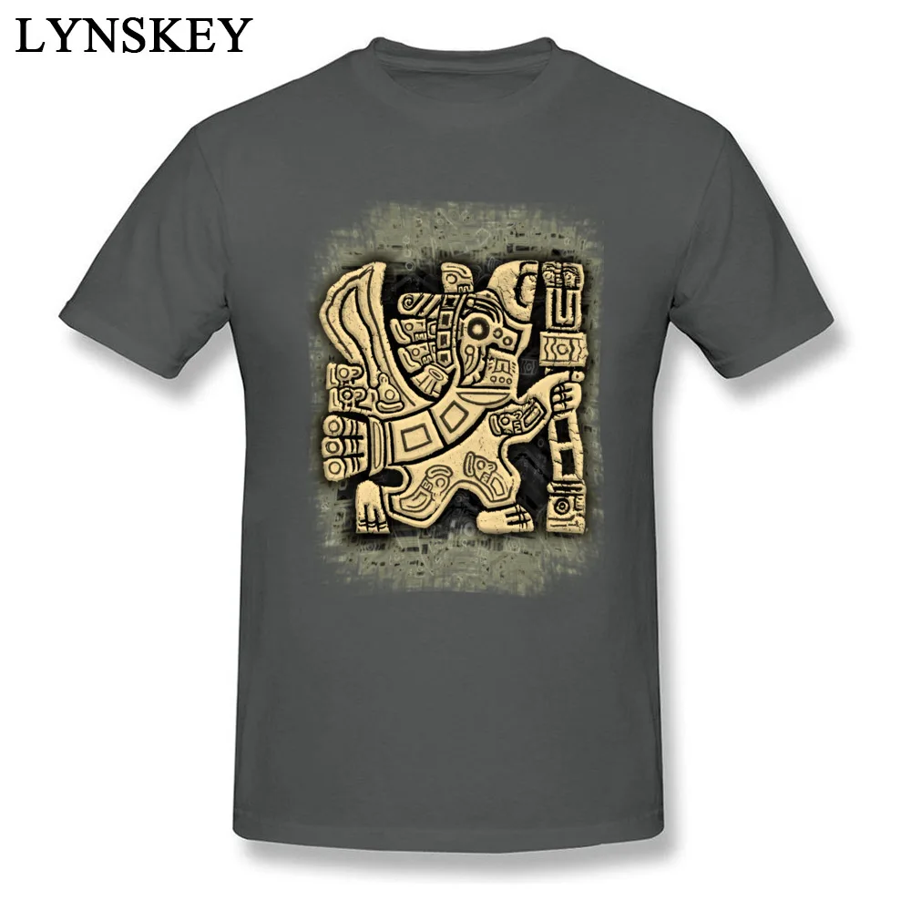 Crew Neck Pure Cotton T Shirts for Male Group Summer/Autumn Tops Shirts 2017 Newest Aztec Eagle Warrior Casual Clothing Shirt Aztec Eagle Warrior carbon