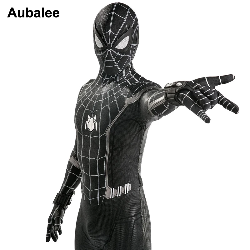 Comprare New Spider Man di Ritorno A Casa del Vestito Bambini di Età Nero Scuro Costume di Spiderman Venom Halloween 3D Spandex Cosplay Abbigliamento