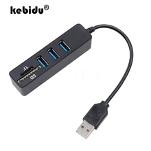 2 in1 комбо супер Скорость USB 2,0 3 Порты и разъёмы разветвитель TF/SD кард-ридер светодиодный Дисплей простой Тип до 480 Мбит/с для оконные рамы Mac