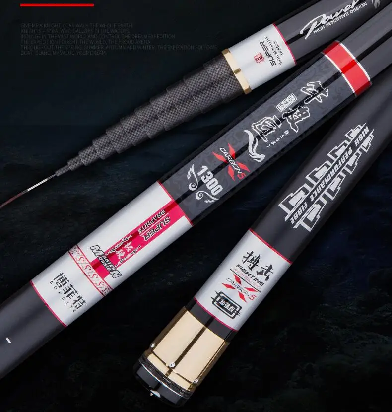 Longo e Difícil Vara de Mão Vara de Pesca de Alto Super Poder Lago Córrego Pólo Carpa Carbono Ultra Light Pesca Spinning Rod Mar Oceano Olta Rio 3 De Pesca de Alto Carbono Ultra Light