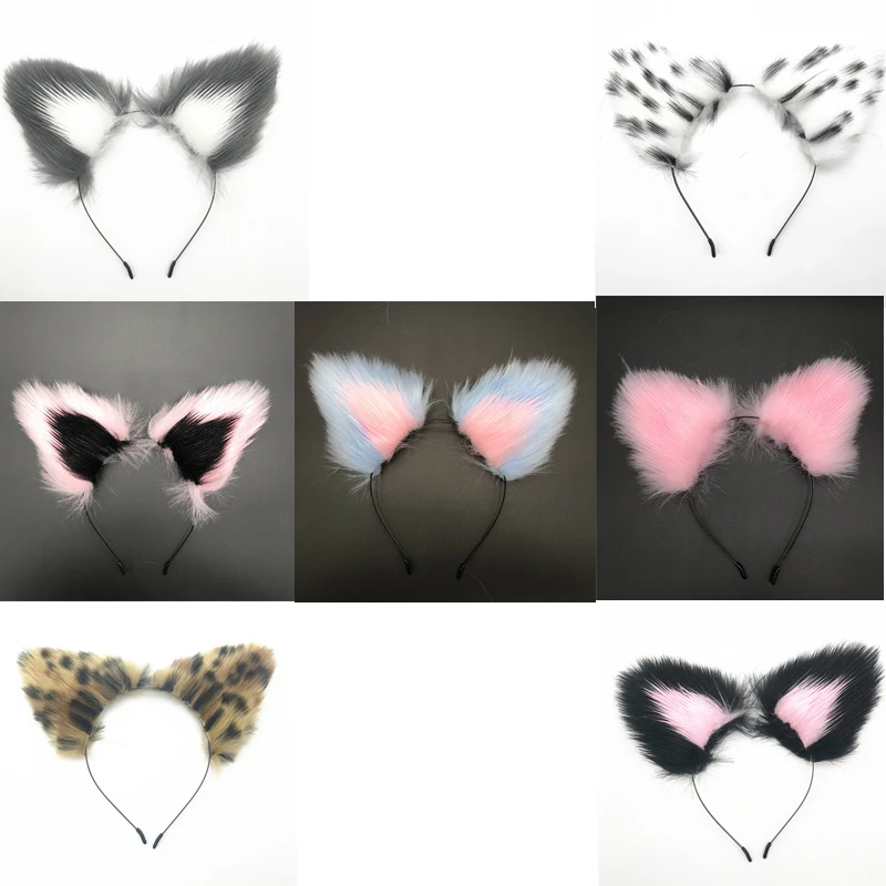 

Hot Anime Cosplay Neko ears Costumes Fancy Fox Fur Cat Ears fancy erotic Hair sexy Headband Party Costume Erotic toy cat costume