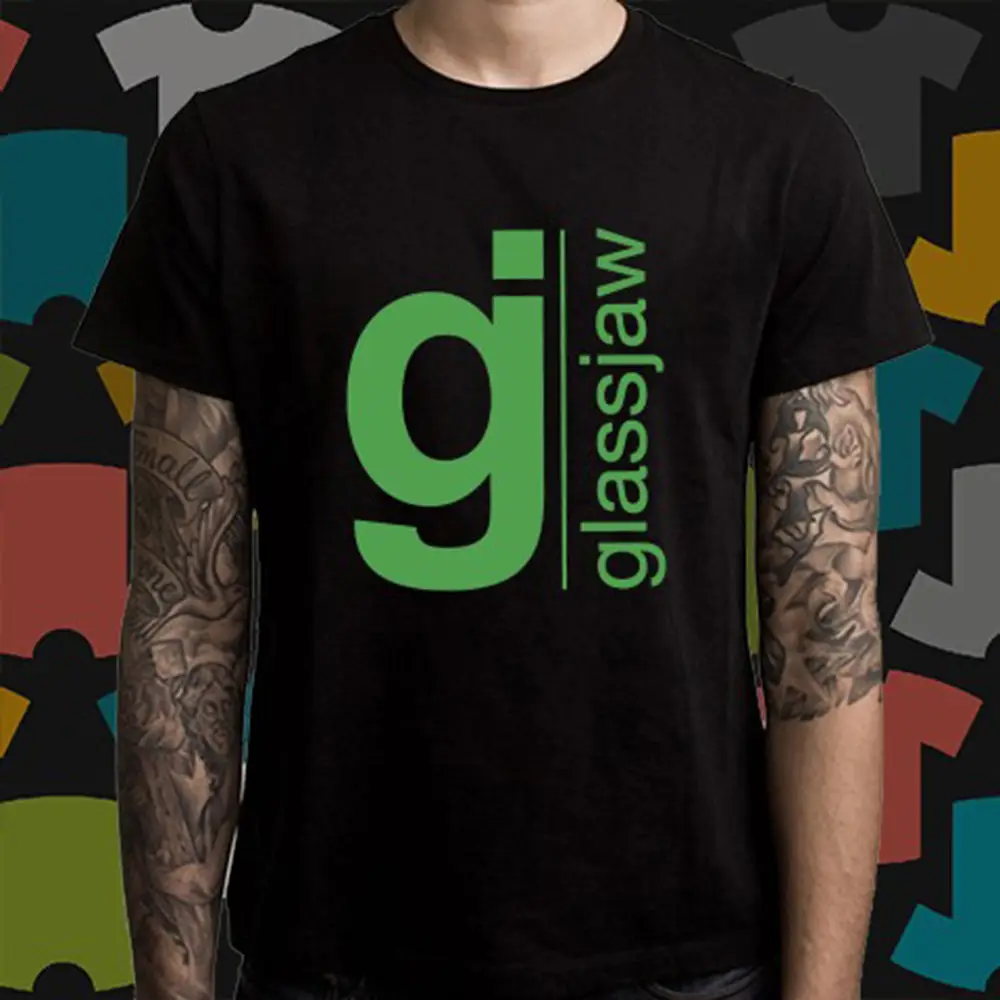 New Glassjaw Hard Rock Band Logo Men's Black T Shirt Size S to 3XL
