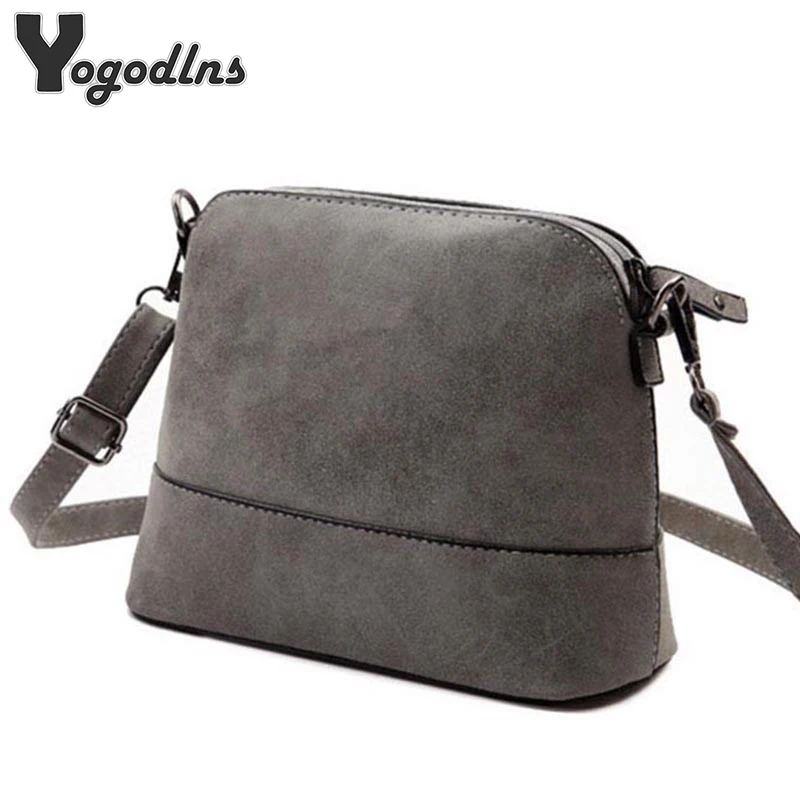 جديد أزياء المرأة حقيبة ساعي فرك قذيفة حقيبة Nubuck جلد صغيرة crossbody أكياس أنحاء الكتف حقيبة يد المرأة