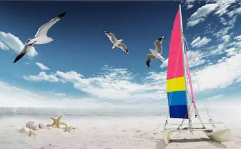

Custom 3d photo wallpaper 3d wall murals wallpaper color sailing scenery beauty 3 d background wall decor living room wallpaper