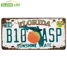 Florida B10 ASP автомобильный металлический номерной знак металлический оловянный знак винтажный домашний декор оловянный знак бар декоративные металлические знак металлическая табличка в стиле ретро
