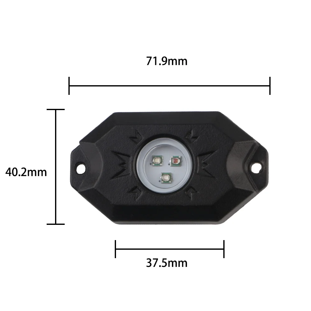 2 комплекта 12 Вт T4 светодиодный фары 12 V 24 V один буксир четыре RGB свет шасси напольное освещение атмосферу свет для грузовой автомобиль экскаватор