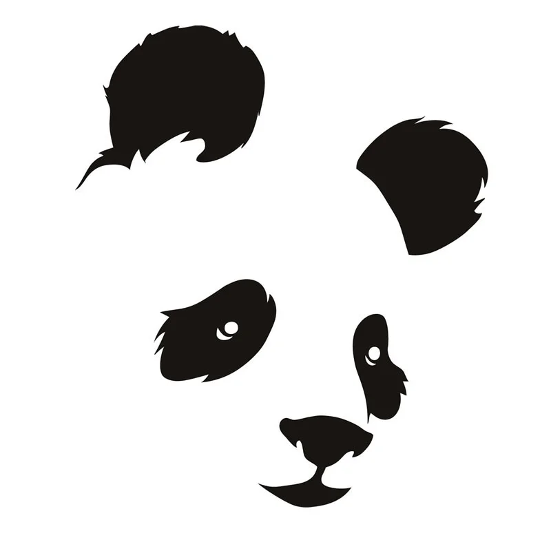 Panda Head Decoration wall sticker Head Silhouette Art Wall Stickers
