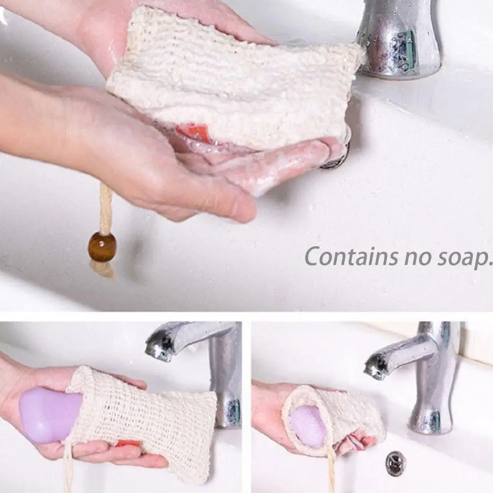 4 Pcs/bag Handmade Soap Pocket Bath Anti-slip Sleeve Bath ball foam bag Soap Mesh Set Foam Net Bag Massage Handbag
