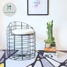 Луи моды барные стулья Nordic Творческий гладить Книги по искусству Cafe современный простой Железная проволока выдолбленные бар Повседневное изменение обувь стула