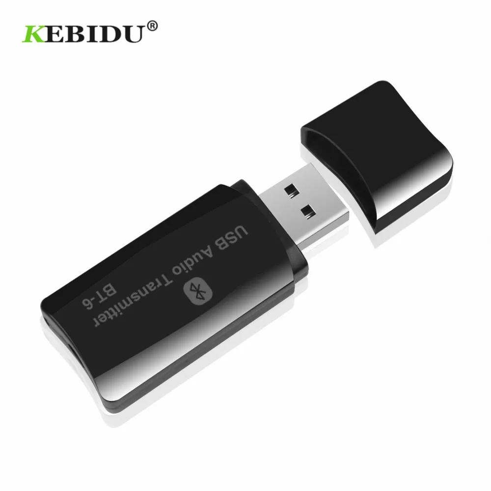 KEBIDU Портативный беспроводной Bluetooth передатчик приемник Мини USB Bluetooth аудио приемник 3,5 мм AUX ключ Музыкальный адаптер автомобильный комплект