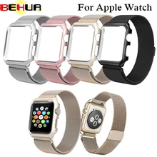 Ремешок для наручных часов Apple Watch, ремешок для часов, Миланская петля, с Нержавеющая сталь металлический корпус Магнитный наручных часов iWatch, ремешок для наручных часов Apple Watch, 42 мм Series1/2