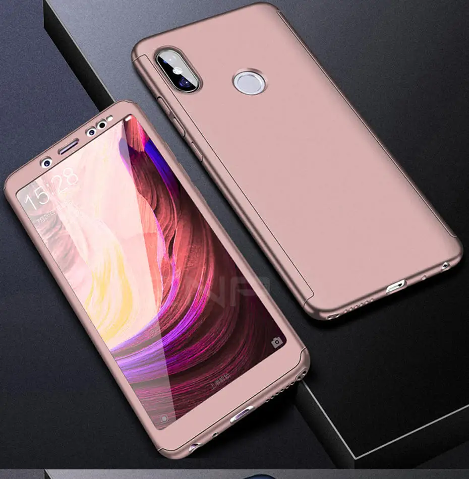 ZNP 360 Protection Case For Xiaomi Redmi 4X 5 Plus 6A 6 Pro S2 Full Cover For Redmi Note 6 5 Pro Redmi Note 5A Case With Glass -