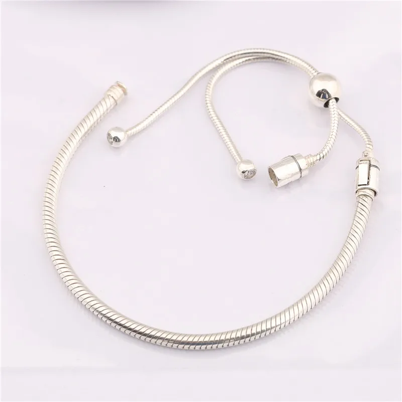 

2018 New Adjustable Bracelet, S925 Sterling Silver Push-Pull Bracelet, 925 Sterling Silver Snake Bone Chain
