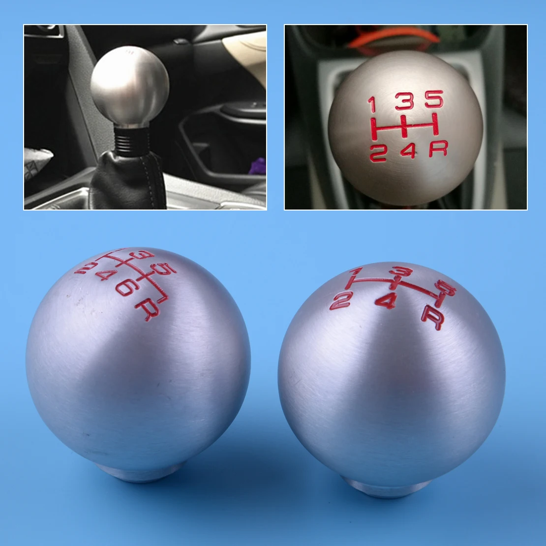 DWCX 5/6 Speed Round Ball Shape Manual Tranmission Gear Stick Shift