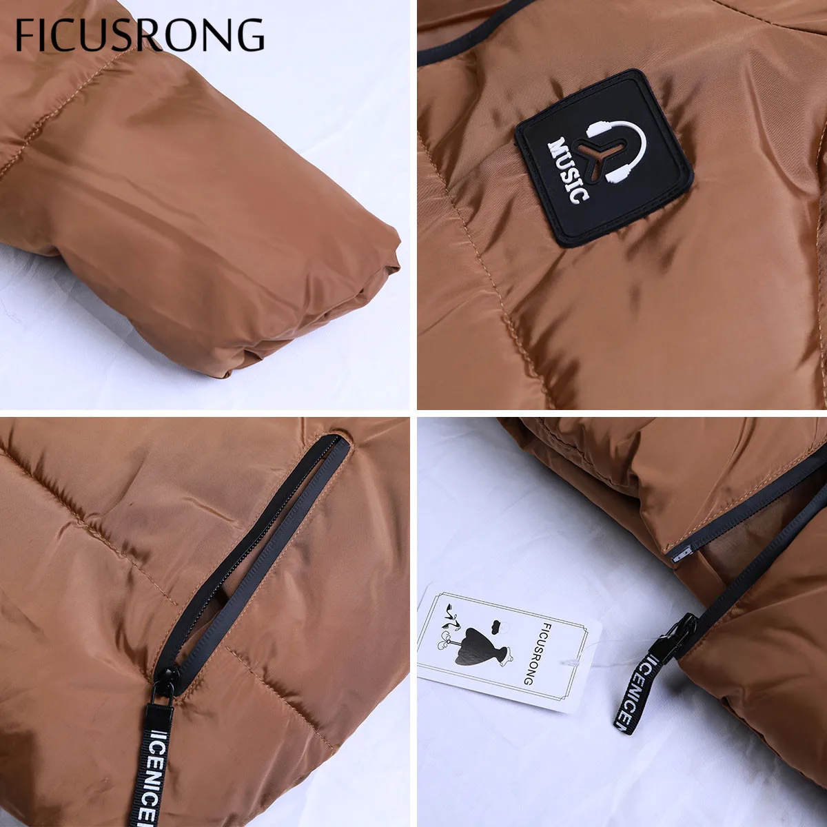FICUSRONG New Fashion Winter Jacket Women Parkas Thick Outerwear Womens Hooded Coats Female Slim Cotton Padded Basic Jacket Tops