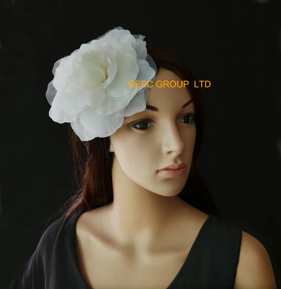 

NEW IVORY 15cm handmade flower silk flower for hair accessory.