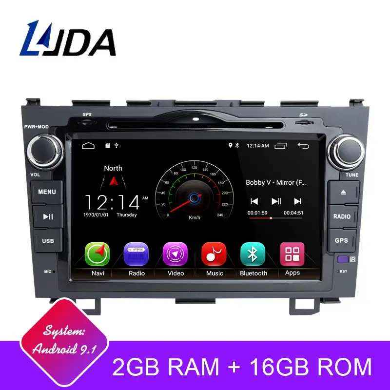 

LJDA Android 9.1 Car DVD Player For Honda CRV CR V CR-V 2006-2011 Car Multimedia Stereo 2 Din Radio GPS Navigation Autoaudio RDS