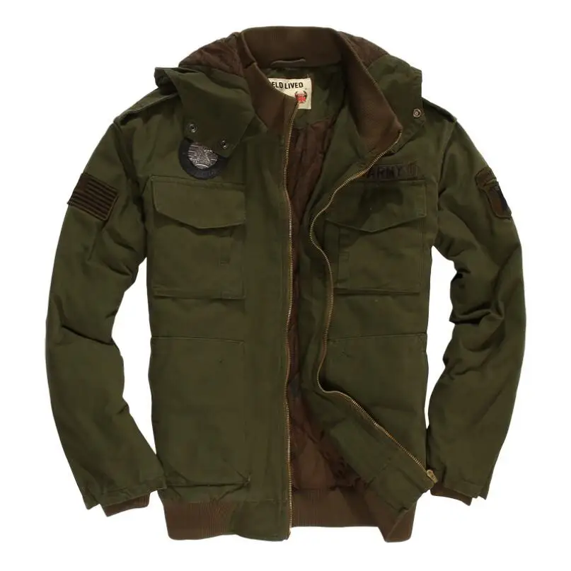 Мужская куртка с капюшоном армейская зимняя Армейская 101|winter military jackets|flight jacketus