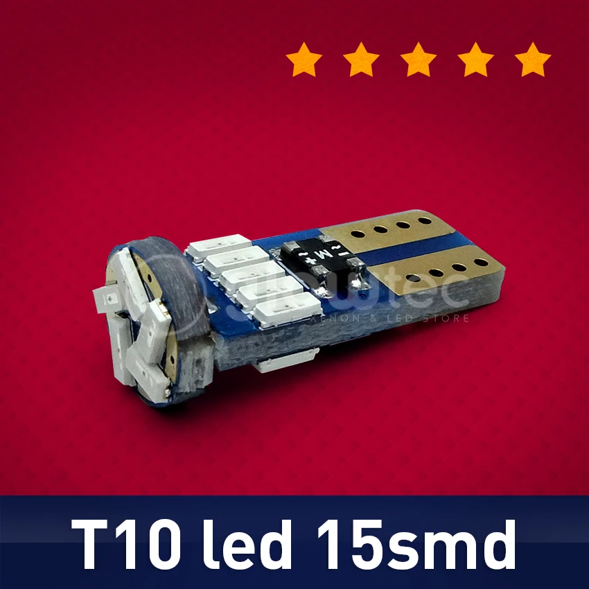 1 шт. LED T10 canbus led W5W Canbus t10 15smd 3014 неполярный свет внешний GLOWTEC | Автомобили и