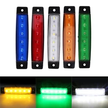 12 В 24 В автомобильные Внешние огни DC светодиодный 6 Автомобильный светодиодный SMD автомобильный Автобус Грузовик боковой габаритный индикатор низкий светодиодный светильник для прицепа задний боковой фонарь