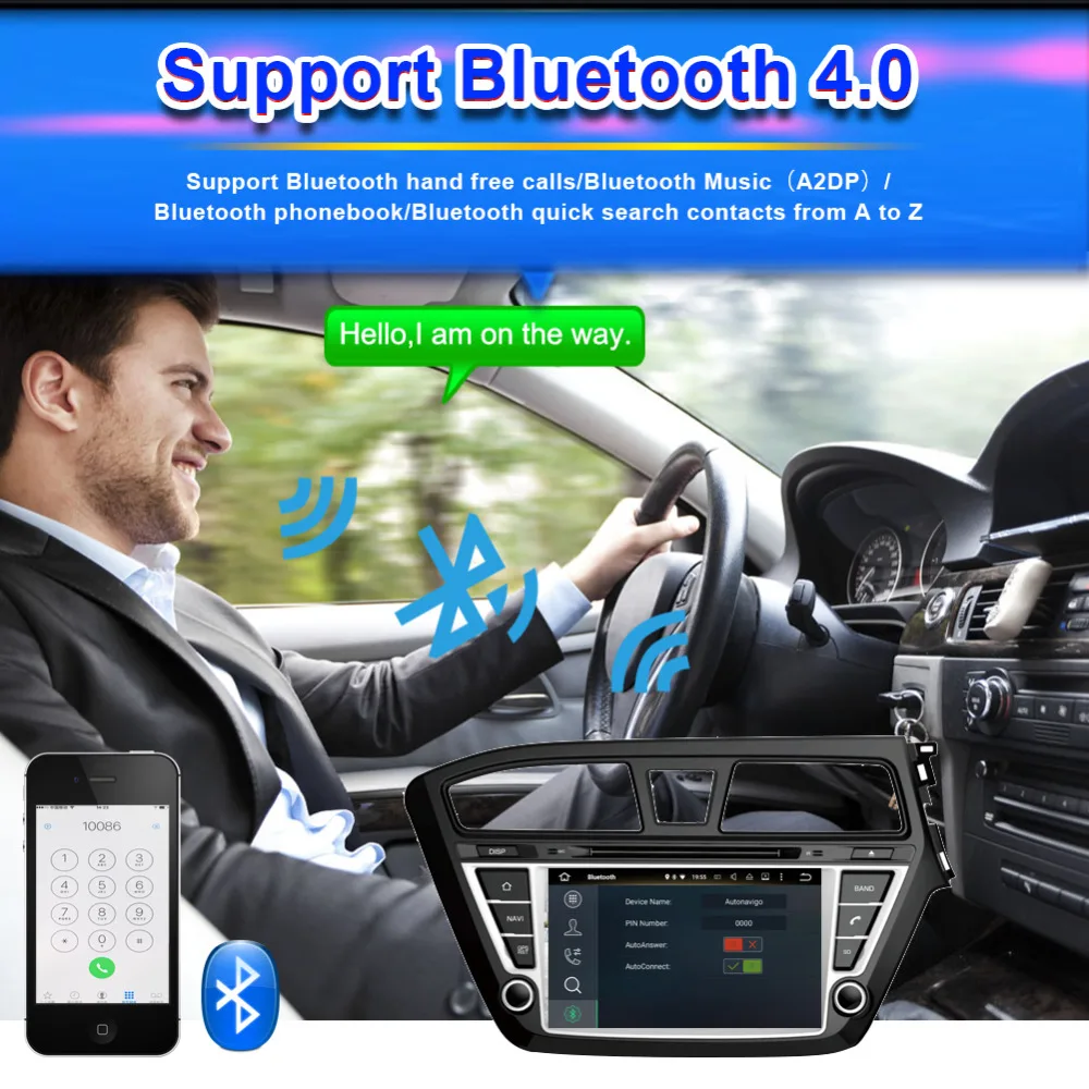 Top 7 Inch Android 8.0 Octa Core 4GB RAM Car CD DVD Multimedia Player For Hyundai I20 2014- Right Hand Driving Auto Radio Stereo 1