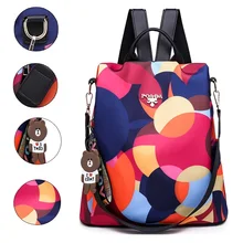 Модные женские рюкзаки с защитой от краж, известный бренд, Большой Вместительный рюкзак, высокое качество, водонепроницаемые женские рюкзаки-оксфорды