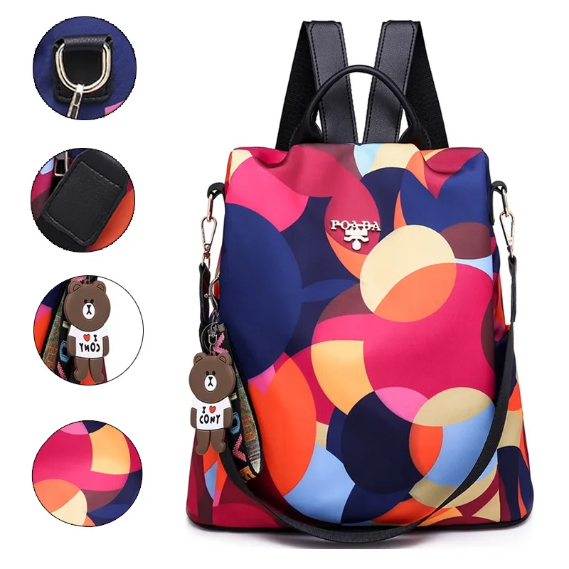 

Fashion Anti-theft Women Backpacks Famous Brand Ladies Large Capacity Backpack High Quality Waterproof Oxford Women Backpacks