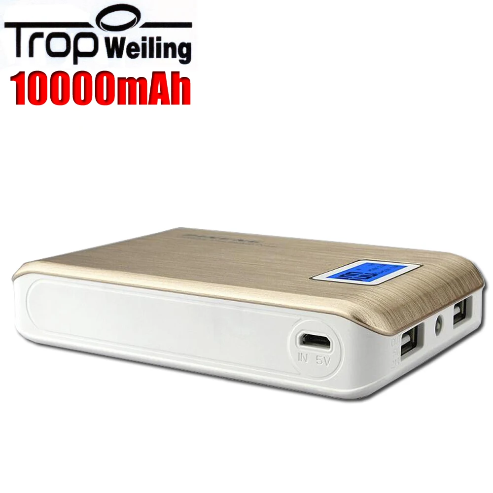  LCD 18650 power bank box 10000mah external battery pover bank mobile charger for All phones  batterie externe 