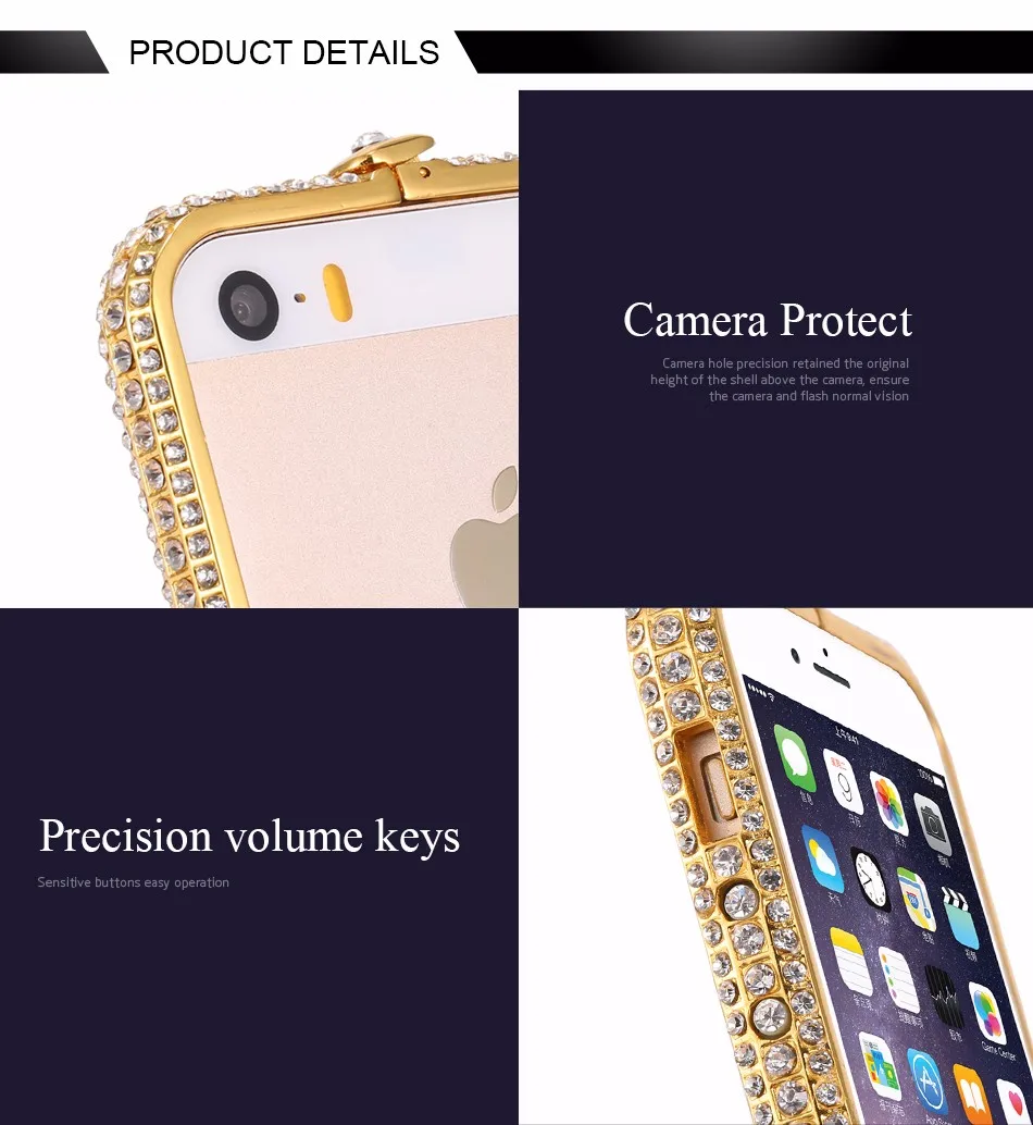 Bling Diamond Frame Bumber For Iphone 5 5S SE 1 (5)