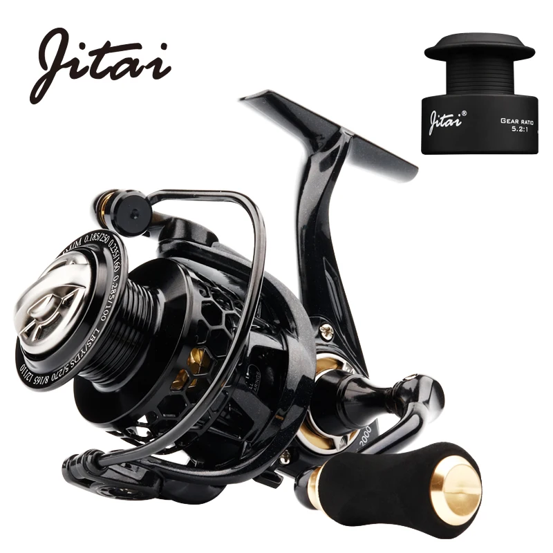 

JITAI Spinning Reel Lightweight Water Resistance CNC Aluminum Spool 10+1BBs Saltwater Wheel Carp Fishing Reels with Free Spool