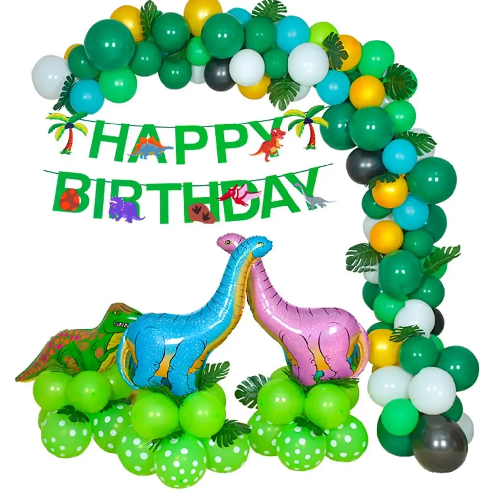 Dinosaurs Party Balloons Dinosaur Decoration Happy Birthday Party Decorations Kids Favors GIfts Jungle Party Decor Accessories