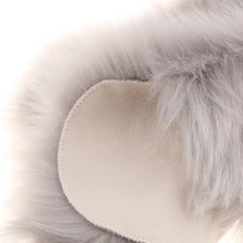 2 шт цветок пушистый коврик мохнатый ковер коврик, чехол для сидения светло-розовый/серый