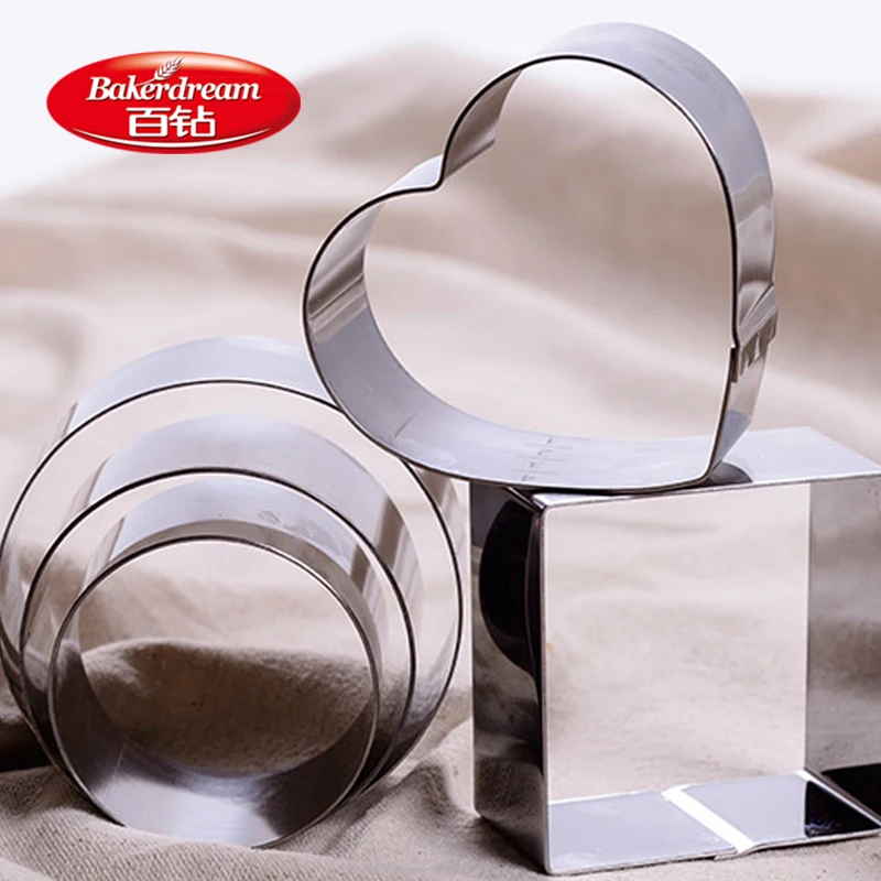 Bakerdream Cake Mousse Ring Mold Stainless Steel Cake Baking Mold Mini Baking Ring Mold Cake