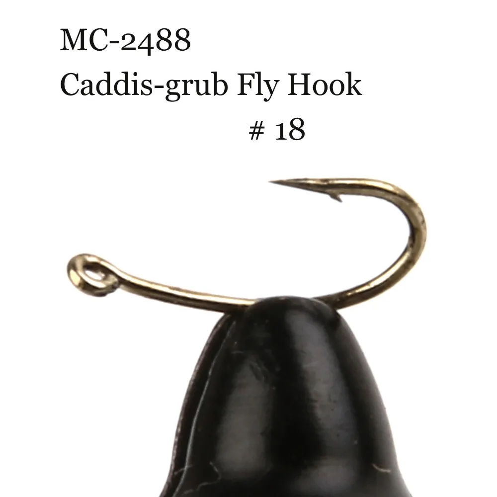 Maximumcatch 500 Pieces MC 2488 Size 18 Fly Hook Caddis Grub Hook Fly