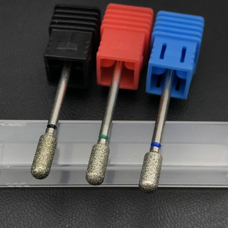 

1Pc Cylindrical Diamond Nail Drill Bit 2.35mm Dental Burs Manicure Nail Drill Accessories Nail Mill