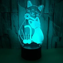 Лампа 3D Ночник детская игрушка светодиодный 3D сенсорный Настольный светильник 7 цветов мигающий светодиодный свет Рождество Хэллоуин украшения для дома