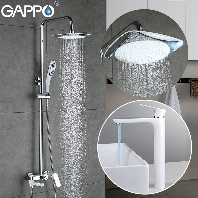 

GAPPO shower system wall mounted waterfall Shower Heads rain shower system bathtub faucets for do anheiro rainfall mixers