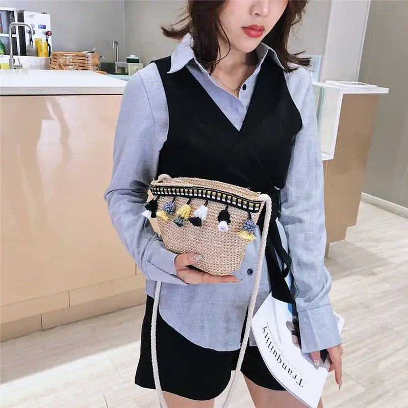 Straw Flap Shoulder Bag Crossbody Bag for Women 2019 Messenger Bags women's bag bolsa feminina sac a main 30AP0404
