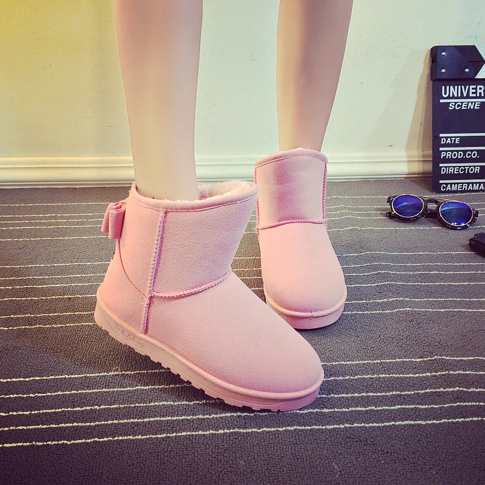

DEKABR Brand Winter Fashion Woman Ankle Boots Soft Suede High Quality Casual Keep Warm Fur Flat Boots For Woman Size 35~40