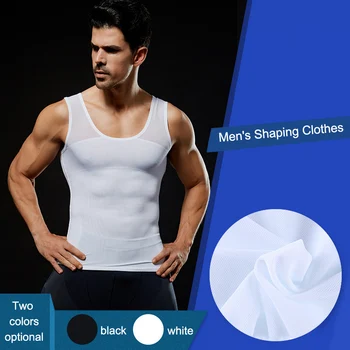 

Men Slimming Body Shaper Waist Trainer Belly Compression Vest Gym Tops XRQ88
