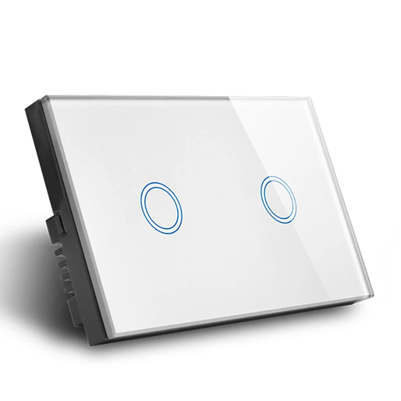  Smart Home 3 Gang 1 Way WiFi Touch Switch eWelink Smart Crystal Glass Wall Switch No Neutral Line S - 33051768741