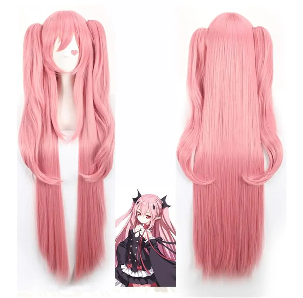 for Cosplay Gift Seraph of the End Krul Tepes 90cm Straight Long Wig+Wig Cap 