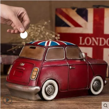 

piggy bank Adult creativity large Child ornaments classic cars Vintage old Boy birthday gift Piggy bank