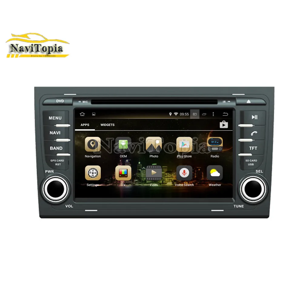 Flash Deal NAVITOPIA 4G RAM 64G ROM PX6 Six Core Android 9.0 Car DVD Player GPS Navigation for Audi A4 2002-2008 for SEAT EXEO 2010- 8