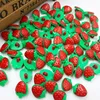 100pcs  Strawberry Plastic Buttons For Kid's Sewing Notions Crafts PT37 2