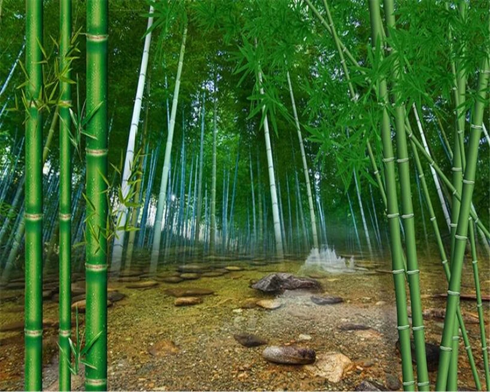 

Beibehang Custom wallpaper 3d large photo wall murals HD bamboo forest good scenery TV background mural 3d wallpaper papel tapiz