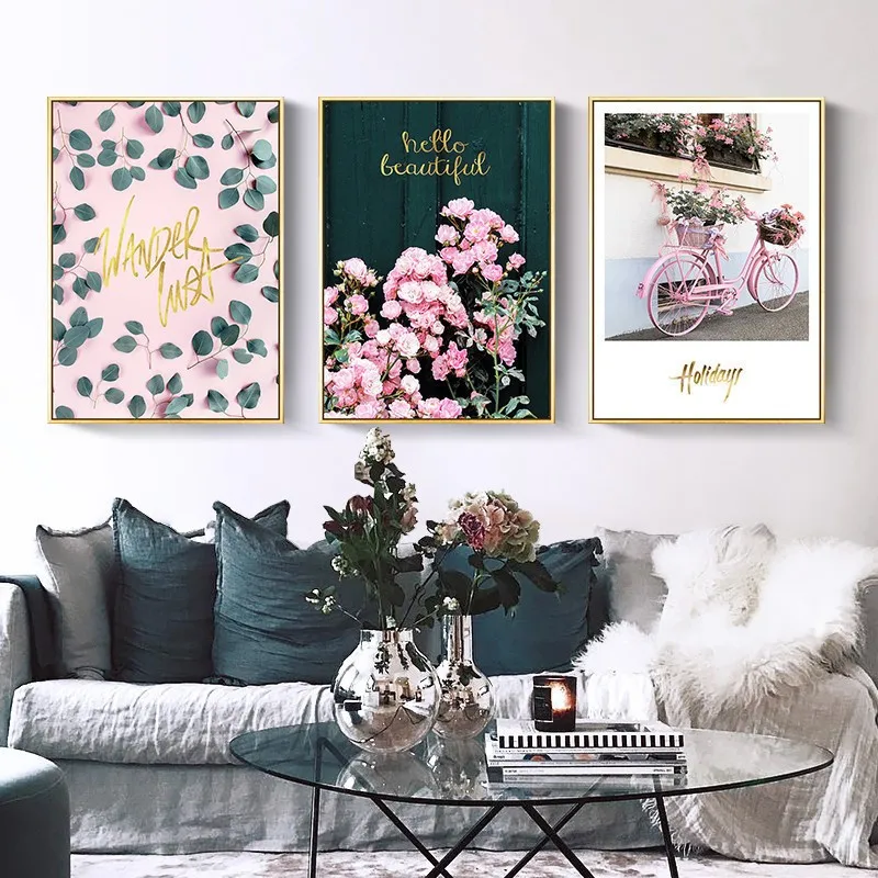  EECAMAI Nordic Minimalist New Style Bedroom Elegant Fresh Flowers 5D Full Diamond Painting Cross St - 32866229711
